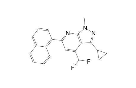3-cyclopropyl-4-(difluoromethyl)-1-methyl-6-(1-naphthyl)-1H-pyrazolo[3,4-b]pyridine