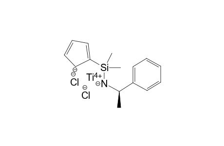(R)-(+)-Dicholoro[neta5:neta1-(cyclopentadienyldimethylsilyl)(1-phenylethyl)amido]titanium