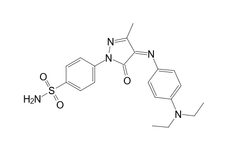 p-{4-[p-(diethylamino)phenylimino]-3-methyl-5-oxo-2-pyrazolin-1-yl}benzenesulfonamide