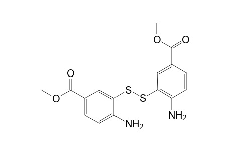 4-Amino-3-[(2-amino-5-carbomethoxy-phenyl)disulfanyl]benzoic acid methyl ester