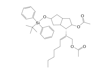 (1S)-1-(1"-Acetyloxy-2"-octenyl)-5-[(1',1'-dimethylethyl)diphenylsilyloxy]octahydro-2-pentalenyl acetate