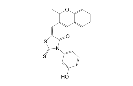 4-thiazolidinone, 3-(3-hydroxyphenyl)-5-[(2-methyl-2H-1-benzopyran-3-yl)methylene]-2-thioxo-, (5E)-