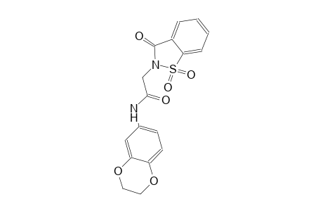 N-(2,3-dihydro-1,4-benzodioxin-6-yl)-2-(1,1-dioxido-3-oxo-1,2-benzisothiazol-2(3H)-yl)acetamide
