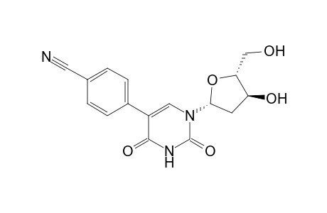 4-[1-[(2R,4S,5R)-4-hydroxy-5-(hydroxymethyl)-2-oxolanyl]-2,4-dioxo-5-pyrimidinyl]benzonitrile