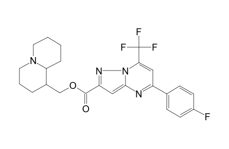 Octahydro-2H-quinolizin-1-ylmethyl 5-(4-fluorophenyl)-7-(trifluoromethyl)pyrazolo[1,5-a]pyrimidine-2-carboxylate