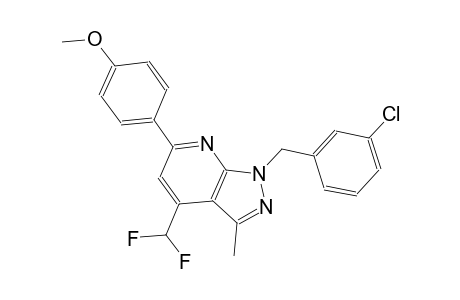 1H-pyrazolo[3,4-b]pyridine, 1-[(3-chlorophenyl)methyl]-4-(difluoromethyl)-6-(4-methoxyphenyl)-3-methyl-