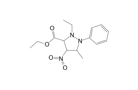 3-(Ethoxycarbonyl)-2-ethyl-5-methyl-4-nitro-1-phenylpyrazolidine