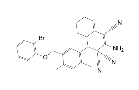 2-amino-4-{5-[(2-bromophenoxy)methyl]-2,4-dimethylphenyl}-4a,5,6,7-tetrahydro-1,3,3(4H)-naphthalenetricarbonitrile