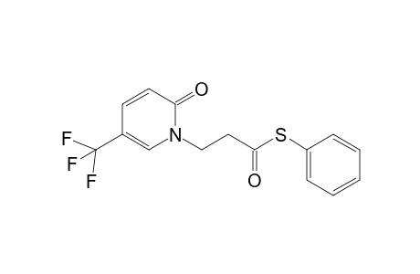 S-Phenyl 3-(2-oxo-5-(trifluoromethyl)-1(2H)-pyridinyl)propanethioate