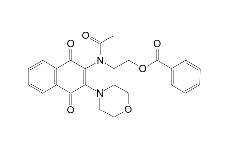 2-{N-[3-(morpholin-4-yl)-1,4-dioxo-1,4-dihydronaphthalen-2-yl]acetamido}ethyl benzoate