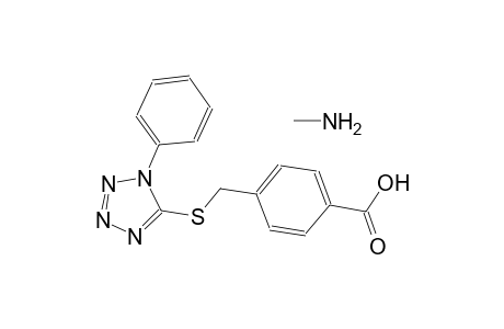 methanamine; 4-[(1-phenyltetrazol-5-yl)sulfanylmethyl]benzoic acid methanamine; 4-[[(1-phenyl-5-tetrazolyl)thio]methyl]benzoic acid methylamine; 4-[[(1-phenyltetrazol-5-yl)thio]methyl]benzoic acid methanamine; 4-[(1-phenyl-1,2,3,4-tetrazol-5-yl)sulfanylmethyl]benzoic acid
