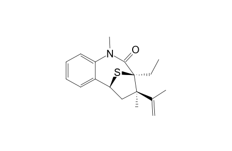 3-Ethyl-4-isopropenyl-1,4-dimethyl-3,4,5,6-tetrahydro-3,6-epothiobenzazocin-2(1H)-one