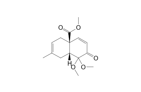 Methyl (4aS*,8aR*)-1,1-dimethoxy-7-methyl-2-oxo-1,2,4a,5,8,8a-hexahydro-4a-naphthalenecarboxylate