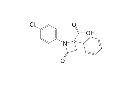 1-(p-chlorophenyl)-4-oxo-2-phenyl-2-azetidinecarboxylic acid