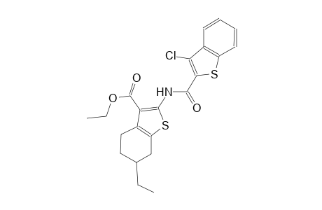 ethyl 2-{[(3-chloro-1-benzothien-2-yl)carbonyl]amino}-6-ethyl-4,5,6,7-tetrahydro-1-benzothiophene-3-carboxylate