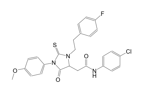 N-(4-chlorophenyl)-2-[3-[2-(4-fluorophenyl)ethyl]-1-(4-methoxyphenyl)-5-oxo-2-thioxo-4-imidazolidinyl]acetamide