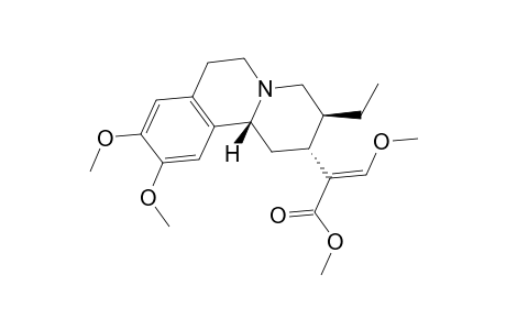 2H-Benzo[a]quinolizine-2-acetic acid, 3-ethyl-1,3,4,6,7,11b-hexahydro-9,10-dimethoxy-.alpha.-(methoxymethyl ene)-, methyl ester, [2.alpha.(E),3.beta.,11b.beta.]-(.+-.)-