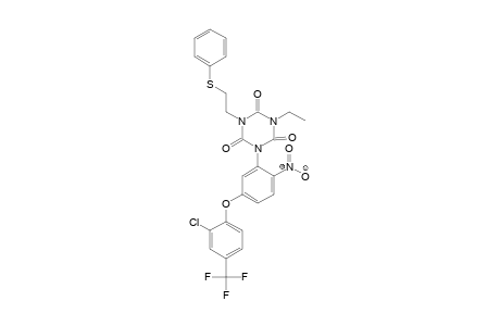 1,3,5-Triazine-2,4,6(1H,3H,5H)-trione, 1-[5-[2-chloro-4-(trifluoromethyl)phenoxy]-2-nitrophenyl]-3-ethyl-5-[2-(phenylthio)ethyl]-