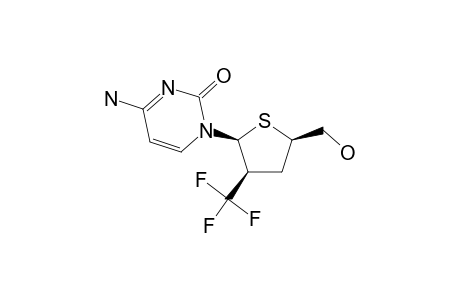 BETA-L-(2'S)-2',3'-DIDEOXY-2'-TRIFLUOROMETHYL-4'-THIOCYTIDINE