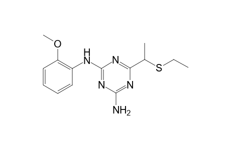 1,3,5-Triazine-2,4-diamine, 6-[1-(ethylthio)ethyl]-N(2)-(2-methoxyphenyl)-