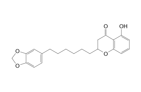 2-[6-(3,4-Methylenedioxyphenyl)hexyl]-5-hydroxy-4-chromanone
