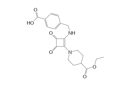 4-piperidinecarboxylic acid, 1-[2-[[(4-carboxyphenyl)methyl]amino]-3,4-dioxo-1-cyclobuten-1-yl]-, ethyl ester