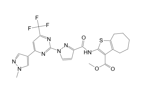 methyl 2-[({1-[4-(1-methyl-1H-pyrazol-4-yl)-6-(trifluoromethyl)-2-pyrimidinyl]-1H-pyrazol-3-yl}carbonyl)amino]-5,6,7,8-tetrahydro-4H-cyclohepta[b]thiophene-3-carboxylate