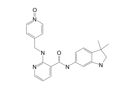 N-(3,3-dimethylindolin-6-yl)-2-[(1-oxidopyridin-1-ium-4-yl)methylamino]nicotinamide