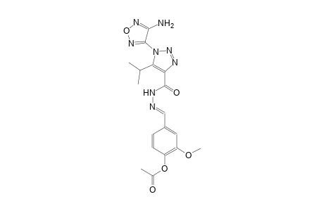 4-[(E)-({[1-(4-amino-1,2,5-oxadiazol-3-yl)-5-isopropyl-1H-1,2,3-triazol-4-yl]carbonyl}hydrazono)methyl]-2-methoxyphenyl acetate