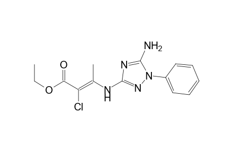 (Z)-Ethyl 3-(5-amino-1-phenyl-1H-1,2,4-triazol-3-ylamino)-2-chlorobut-2-enoate