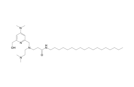 2-Hydroxymethyl-4,N,N-(dimethylamino)pyridine-6-aminomethyl-N'-2-N,N-dimethylaminoethylamine-N'-(3-octadecyl propionamide)
