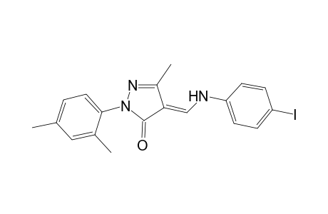 (4E)-2-(2,4-dimethylphenyl)-4-[(4-iodoanilino)methylene]-5-methyl-2-pyrazolin-3-one