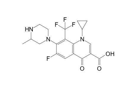 1-cyclopropyl-6-fluoranyl-7-(3-methylpiperazin-1-yl)-4-oxidanylidene-8-(trifluoromethyl)quinoline-3-carboxylic acid