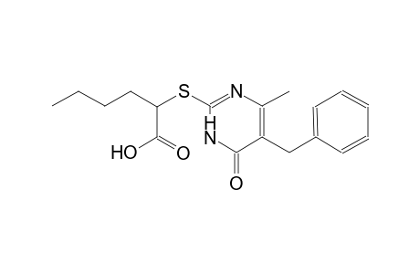 hexanoic acid, 2-[[1,6-dihydro-4-methyl-6-oxo-5-(phenylmethyl)-2-pyrimidinyl]thio]-