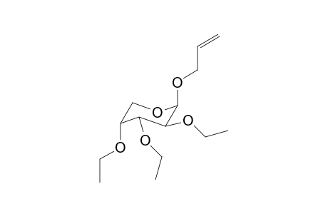 Allyl-2,3,4-tri-O-(ethyl)-.alpha.,D-aribinopyranoside