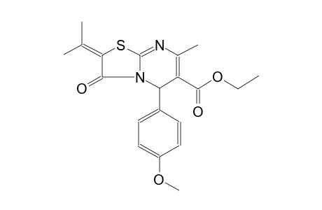 ethyl 5-(4-methoxyphenyl)-7-methyl-2-(1-methylethylidene)-3-oxo-2,3-dihydro-5H-[1,3]thiazolo[3,2-a]pyrimidine-6-carboxylate