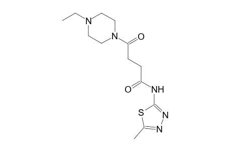4-(4-ethyl-1-piperazinyl)-N-(5-methyl-1,3,4-thiadiazol-2-yl)-4-oxobutanamide