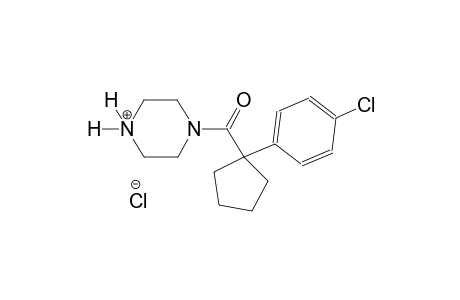 piperazinium, 1-[[1-(4-chlorophenyl)cyclopentyl]carbonyl]-,chloride