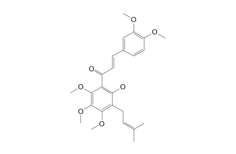 1-[2-HYDROXY-3-(3-METHYL-2-BUTENYL)-4,5,6-TRIMETHOXYPHENYL]-3-(3,4-DIMETHOXYPHENYL)-PROPENONE