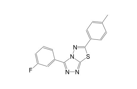 [1,2,4]triazolo[3,4-b][1,3,4]thiadiazole, 3-(3-fluorophenyl)-6-(4-methylphenyl)-