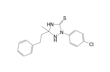 1,2,4-triazolidine-3-thione, 2-(4-chlorophenyl)-5-methyl-5-(2-phenylethyl)-