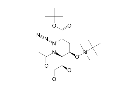 TERT.-BUTYL-5-ACETAMIDO-2-AZIDO-4-O-[(TERT.-BUTYL)-DIMETHYLSILYL]-2,3,5-TRIDEOXY-D-IDO-HEPTANOATE