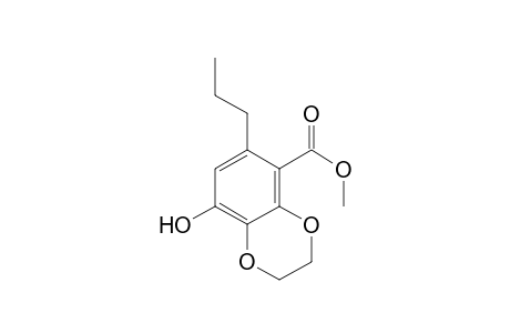 1,4-Benzodioxin-5-carboxylic acid, 2,3-dihydro-8-hydroxy-6-propyl-, methyl ester