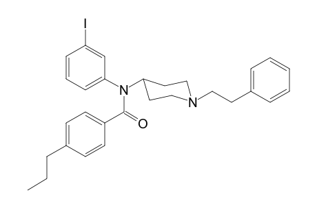 N-(3-Iodophenyl)-4-propyl-N-[1-(2-phenylethyl)piperidin-4-yl]benzamide