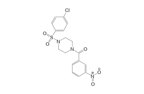piperazine, 1-[(4-chlorophenyl)sulfonyl]-4-(3-nitrobenzoyl)-