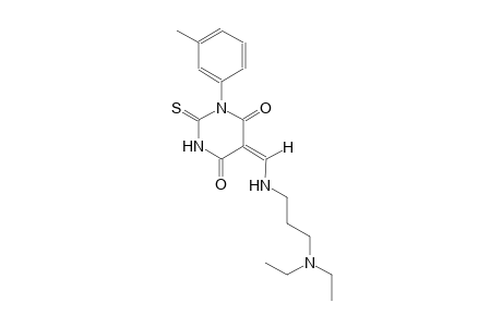 (5E)-5-({[3-(diethylamino)propyl]amino}methylene)-1-(3-methylphenyl)-2-thioxodihydro-4,6(1H,5H)-pyrimidinedione