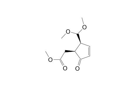 3-Cyclopentene-1-acetic acid, 2-(dimethoxymethyl)-5-oxo-, methyl ester, cis-(.+-.)-