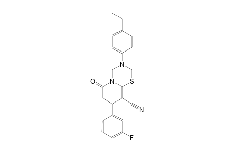 2H,6H-pyrido[2,1-b][1,3,5]thiadiazine-9-carbonitrile, 3-(4-ethylphenyl)-8-(3-fluorophenyl)-3,4,7,8-tetrahydro-6-oxo-