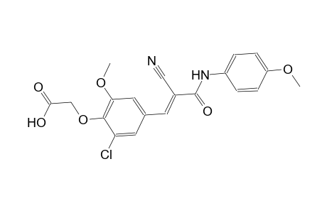 {2-chloro-4-[(1E)-2-cyano-3-(4-methoxyanilino)-3-oxo-1-propenyl]-6-methoxyphenoxy}acetic acid