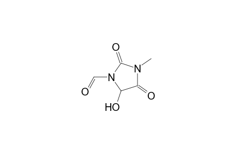 3-Methyl-5-oxidanyl-2,4-bis(oxidanylidene)imidazolidine-1-carbaldehyde